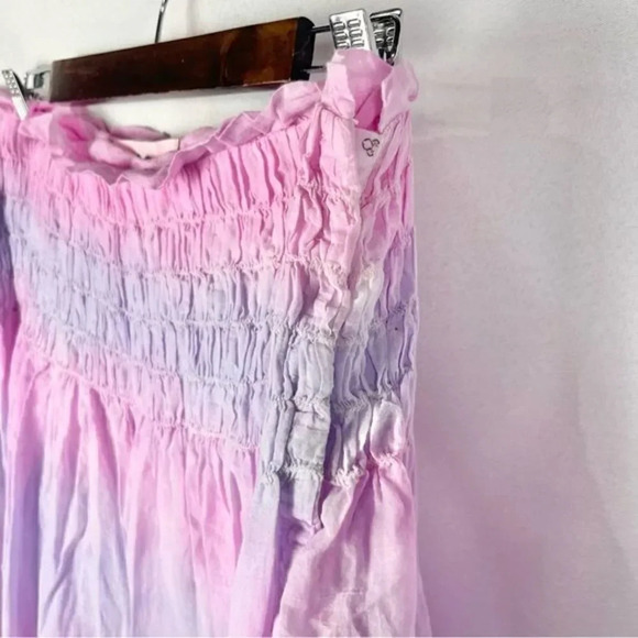 Johnny Was Pink Tie Dye Charlotte Midi Skirt L - Picture 6 of 7